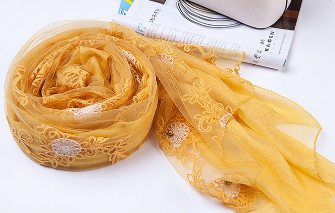 Womens silk chiffon scarf