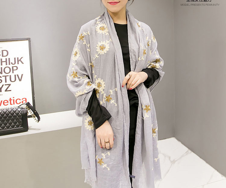 Hand embroidered scarves