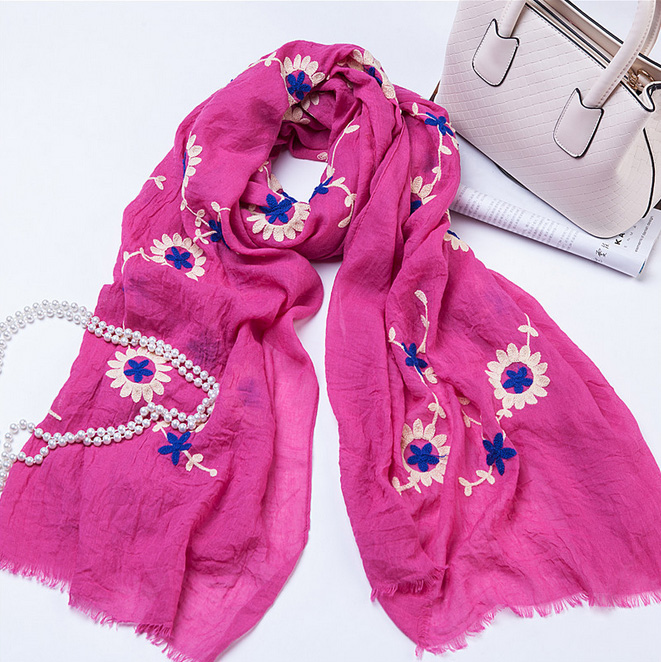 Hand embroidered scarves