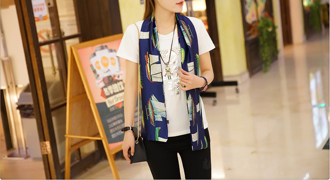Small silk neck scarves