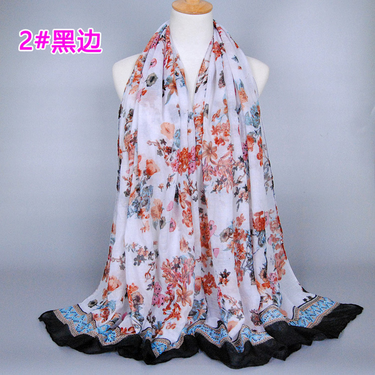 Wholesale silk black scarf