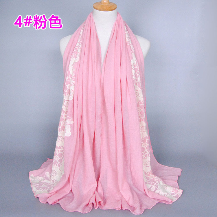 Embroidered lightweight scarves
