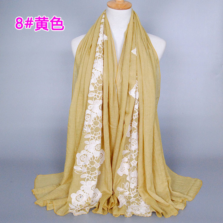 Embroidered lightweight scarves