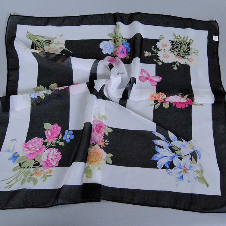 Wholesale square chiffon scarves