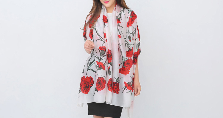 Wholesale silk scarf white