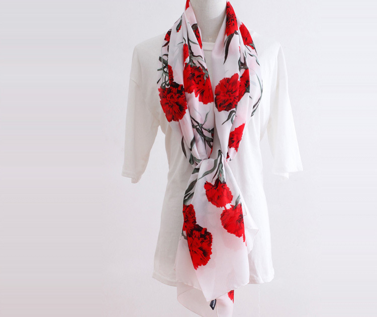 Wholesale silk scarf white