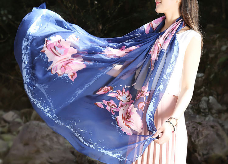 Silk chiffon wraps shawls