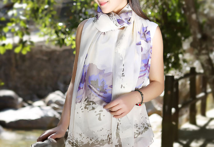 Silk chiffon wraps shawls