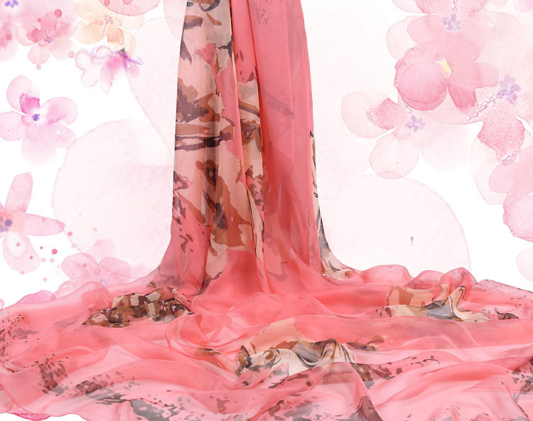 Silk chiffon wraps shawls