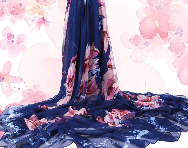 Silk chiffon wraps shawls