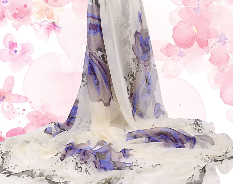 Silk chiffon wraps shawls