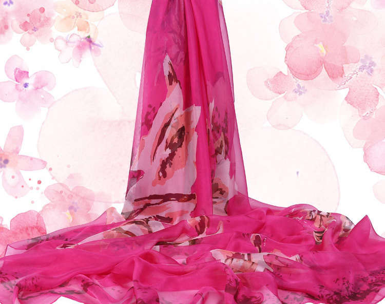 Silk chiffon wraps shawls