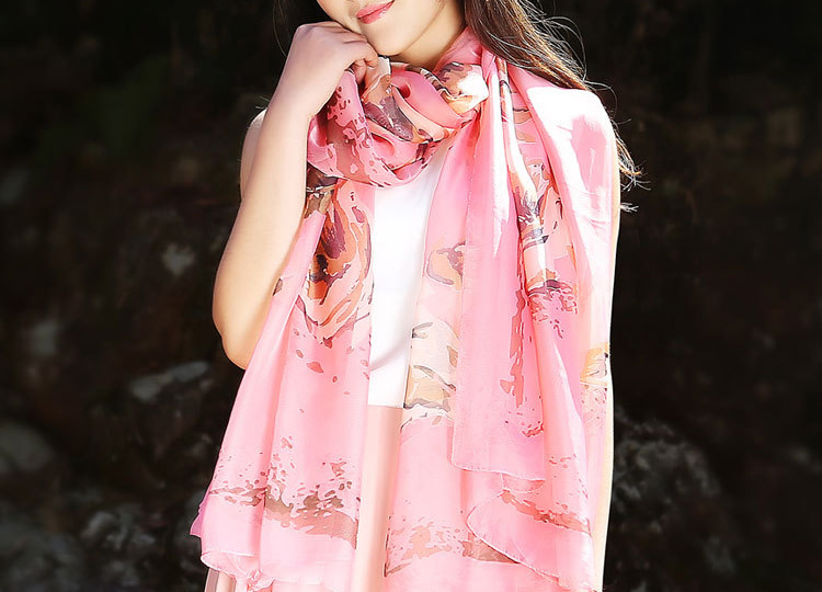 Silk chiffon wraps shawls