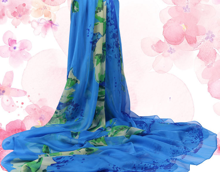 Silk chiffon wraps shawls