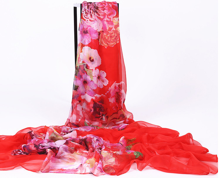 Women chiffon silk scarf