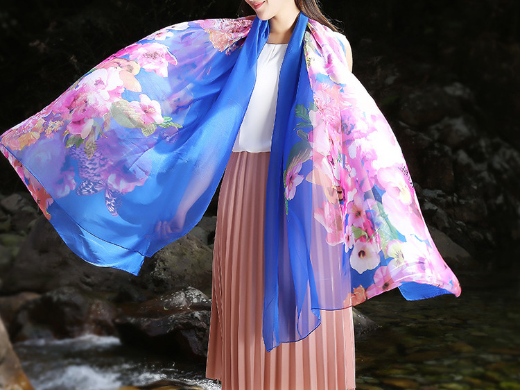 Women chiffon silk scarf