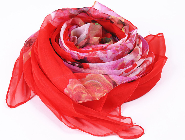 Women chiffon silk scarf