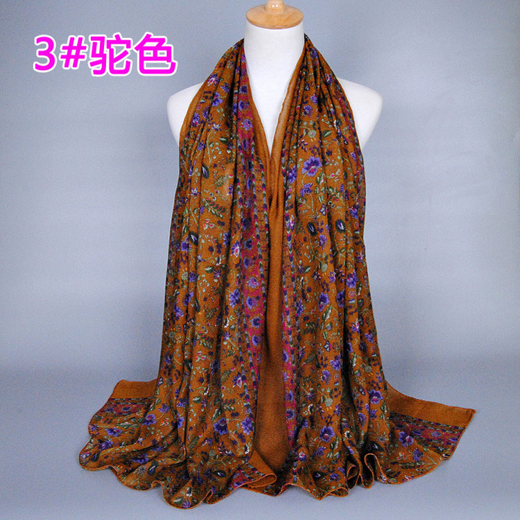 Floral silk shawls