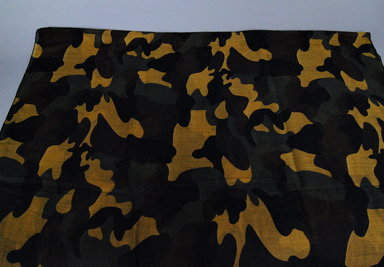Camouflage silk scarf
