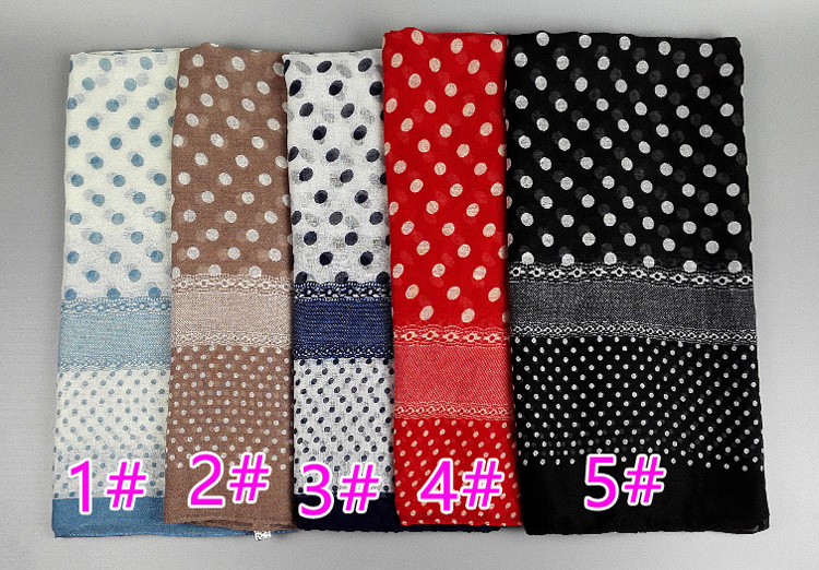 Polka dot infinity scarves