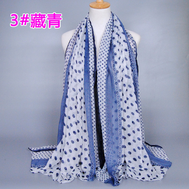 Polka dot infinity scarves