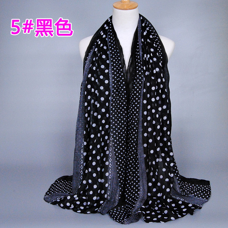 Polka dot infinity scarves