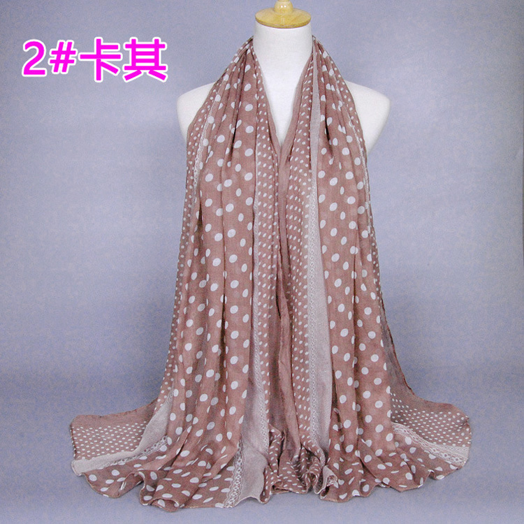 Polka dot infinity scarves