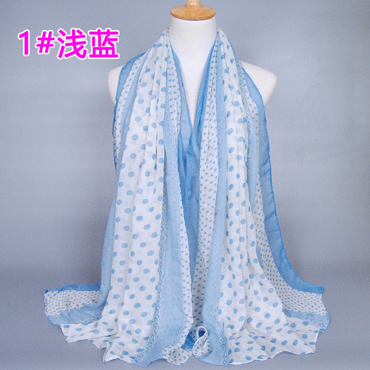 Polka dot infinity scarves