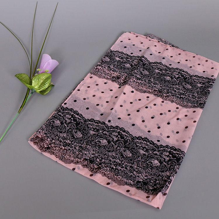 Lace polka dot scarves