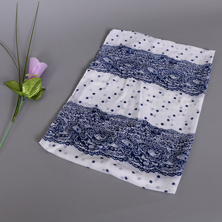Lace polka dot scarves