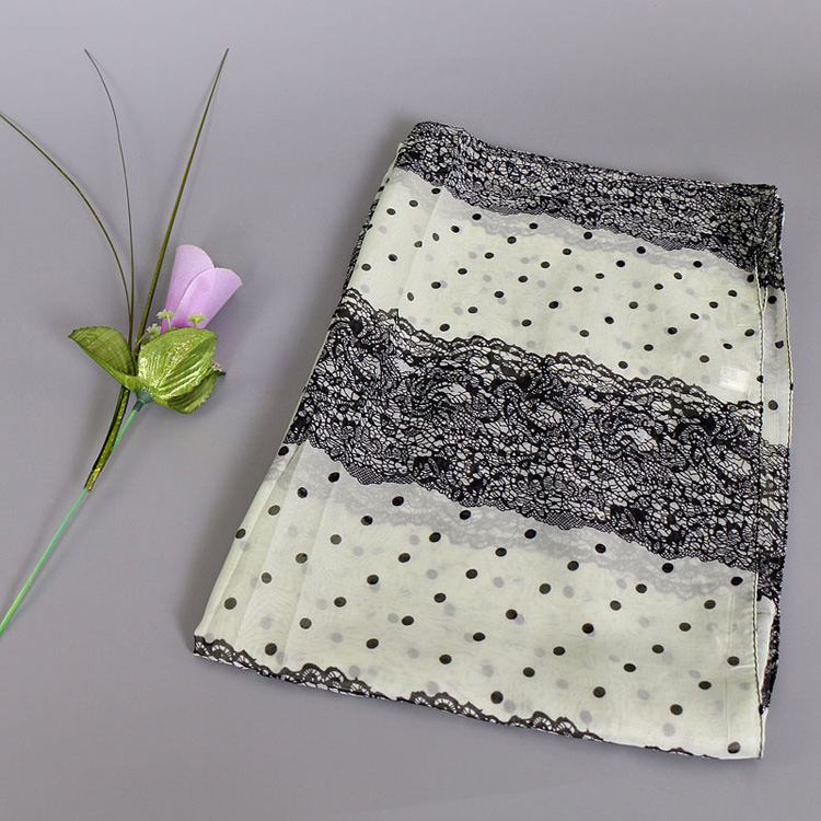 Lace polka dot scarves