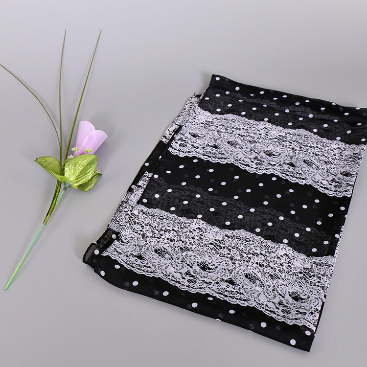 Lace polka dot scarves
