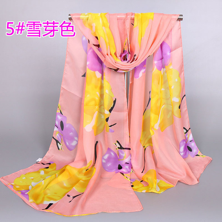 Wholesale chiffon scarf floral