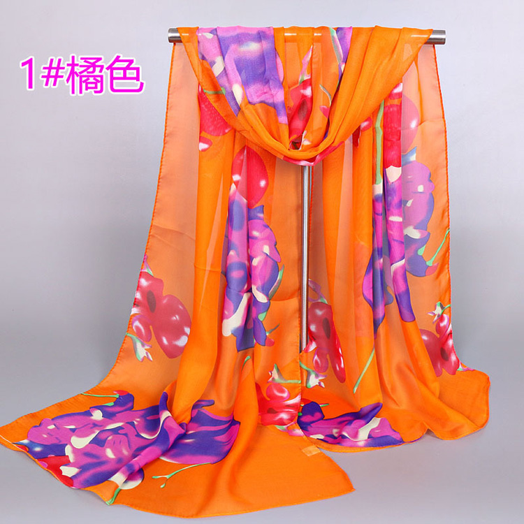 Wholesale chiffon scarf floral