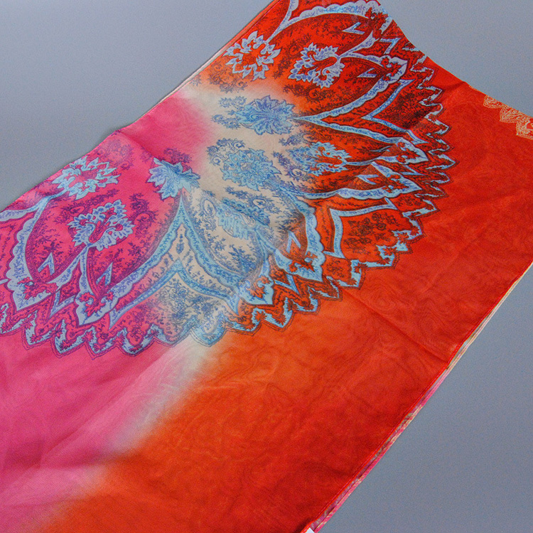 Cashew flower chiffon scarves