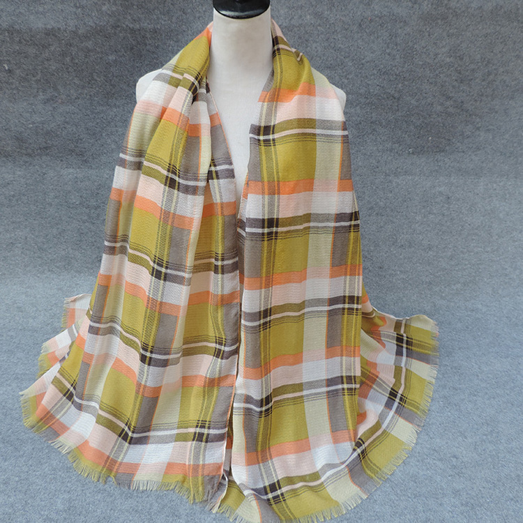 Plaid modal scarves
