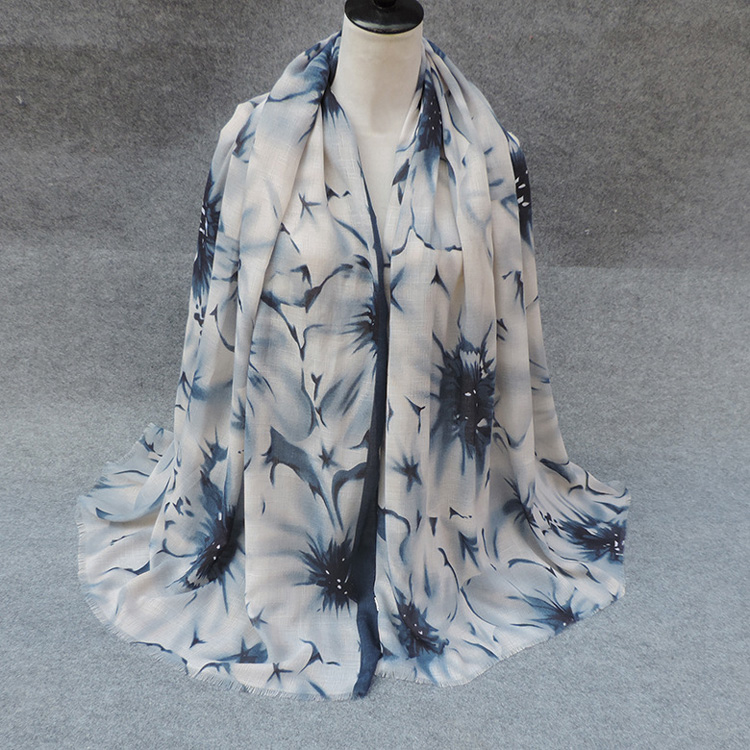 Tie dyed cotton scarves