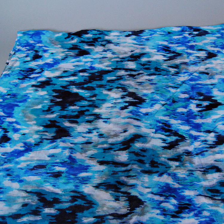 Camouflage viscose silk scarves