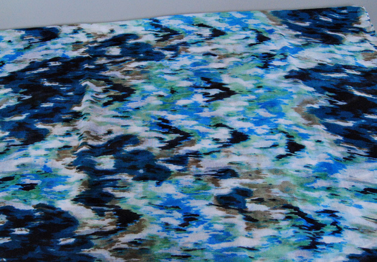 Camouflage viscose silk scarves