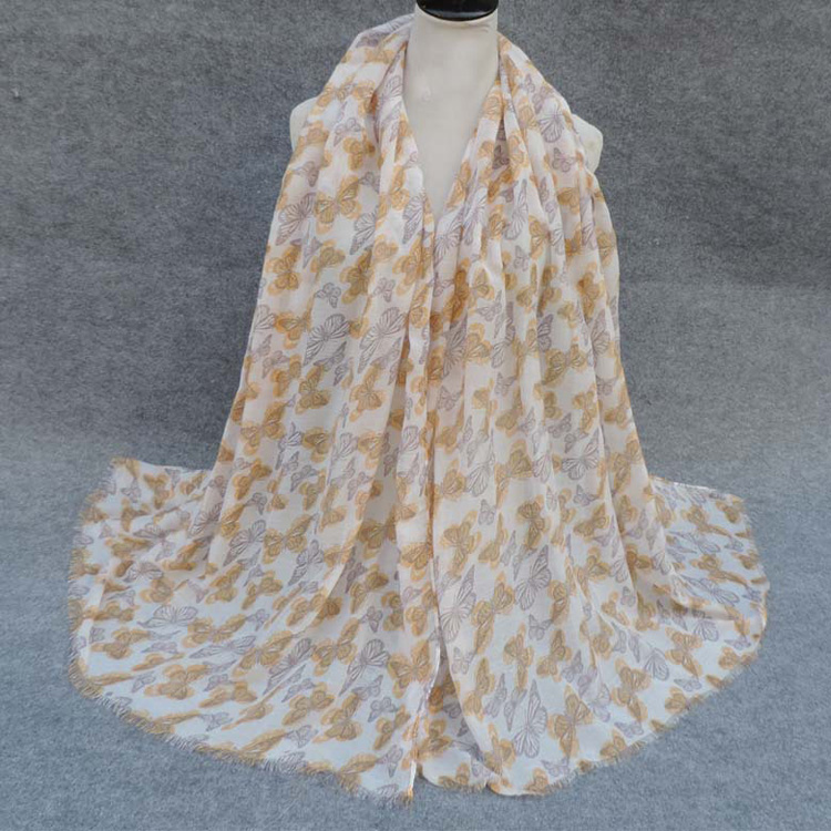 Wholesale butterfly silk scarf