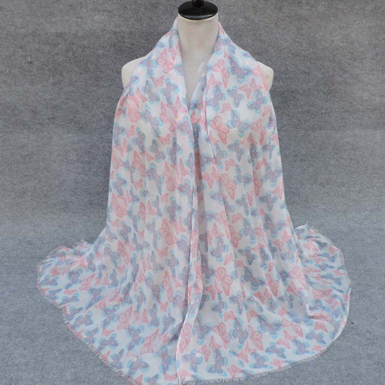 Wholesale butterfly silk scarf