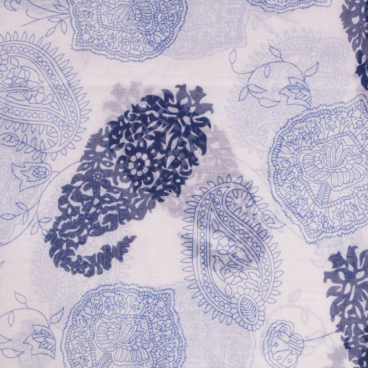 Blue and white scarves