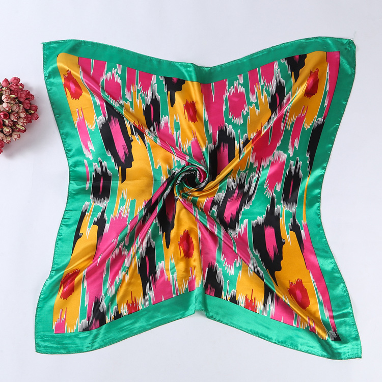 Ink print square scarves