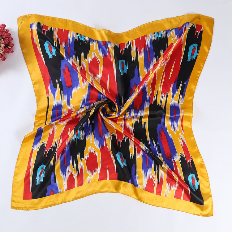 Ink print square scarves