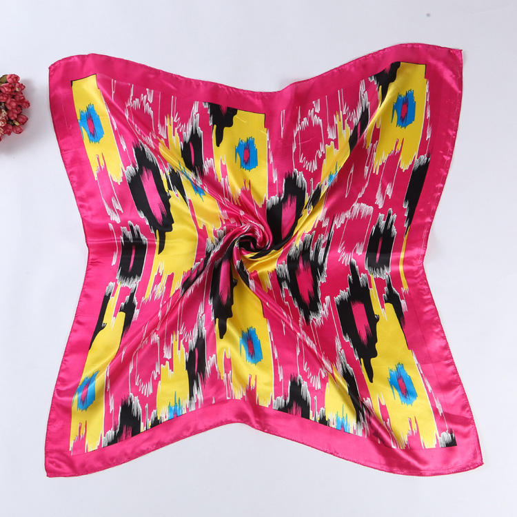 Ink print square scarves