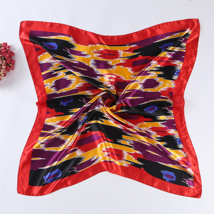 Ink print square scarves