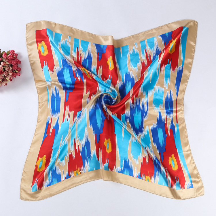 Ink print square scarves