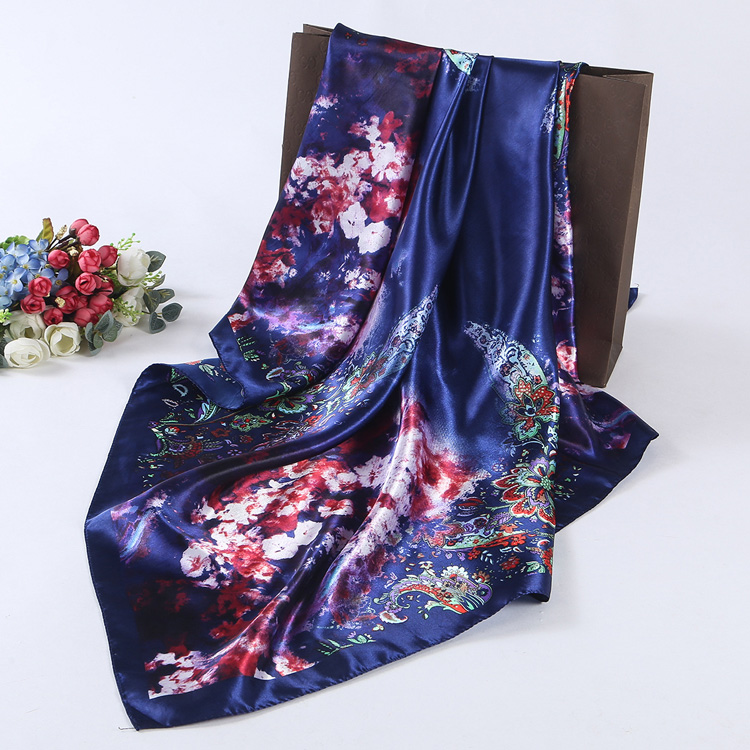 Silk scarves with floral