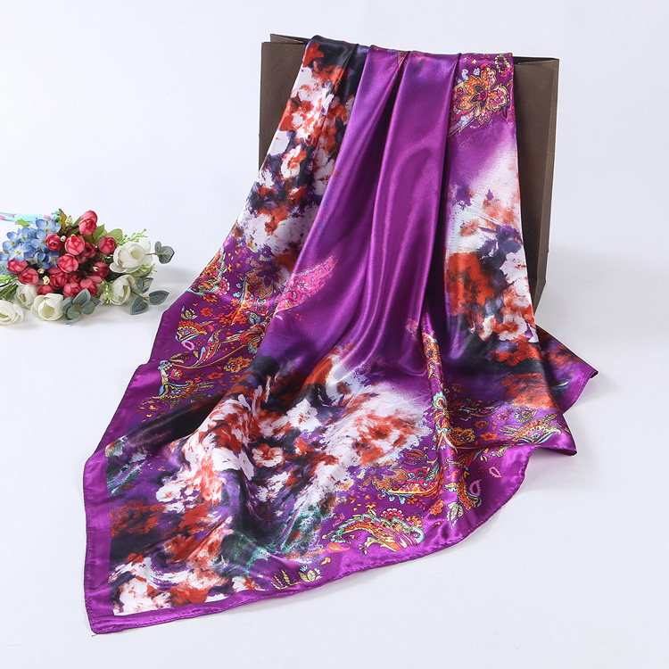 Silk scarves with floral