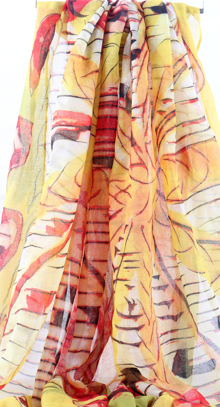 Geometric viscose scarf